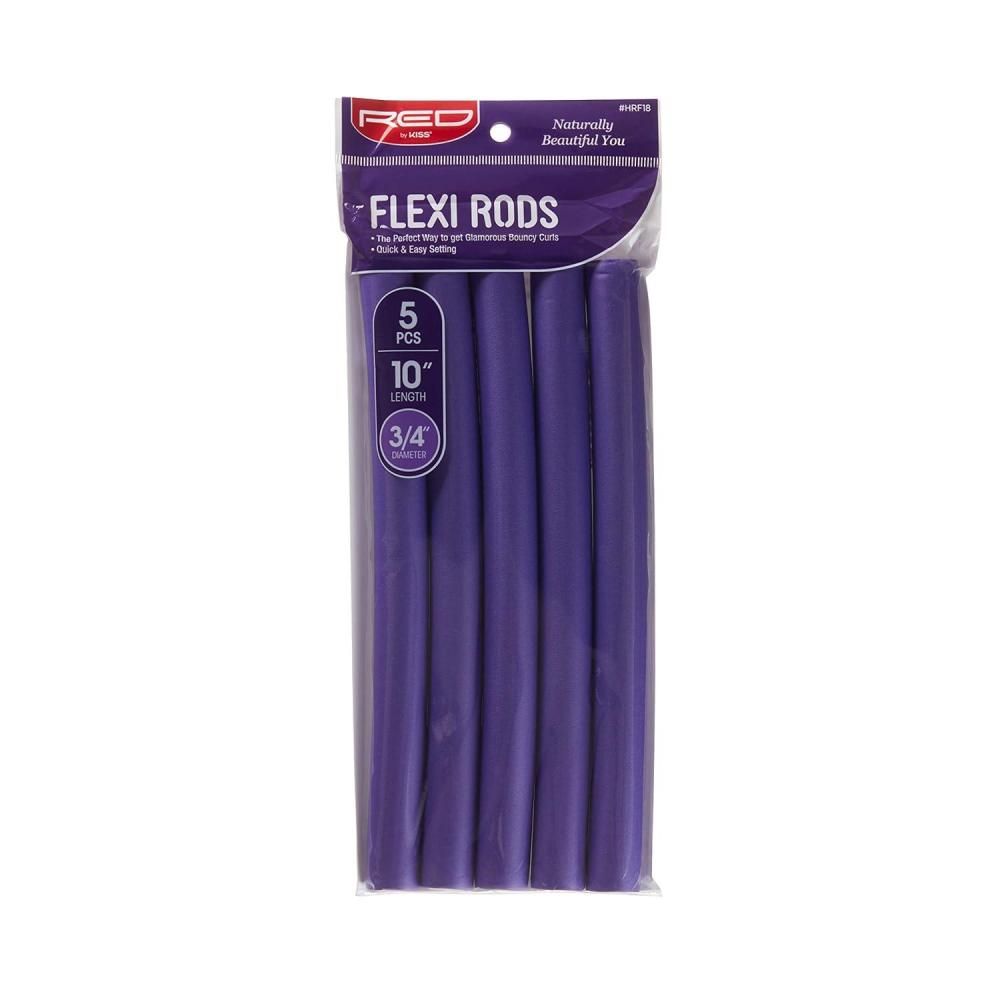 imageRed by Kiss Flexi Rods Heatless Hair Curler for 90S Glamorous Bouncy Curls Beach Waves No Slips Sleep Styler 10quot Length 34quot Diameter1 Count Pack of 1