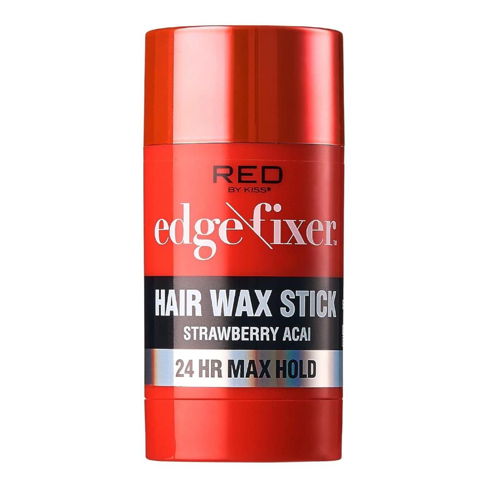 imageRed by Kiss Hair Wax Stick 24HR Max Hold Edge Fixer Edge Control Pomade NonSticky NonOily Flake Free Hair Styling Wax CoconutStrawberry Acai