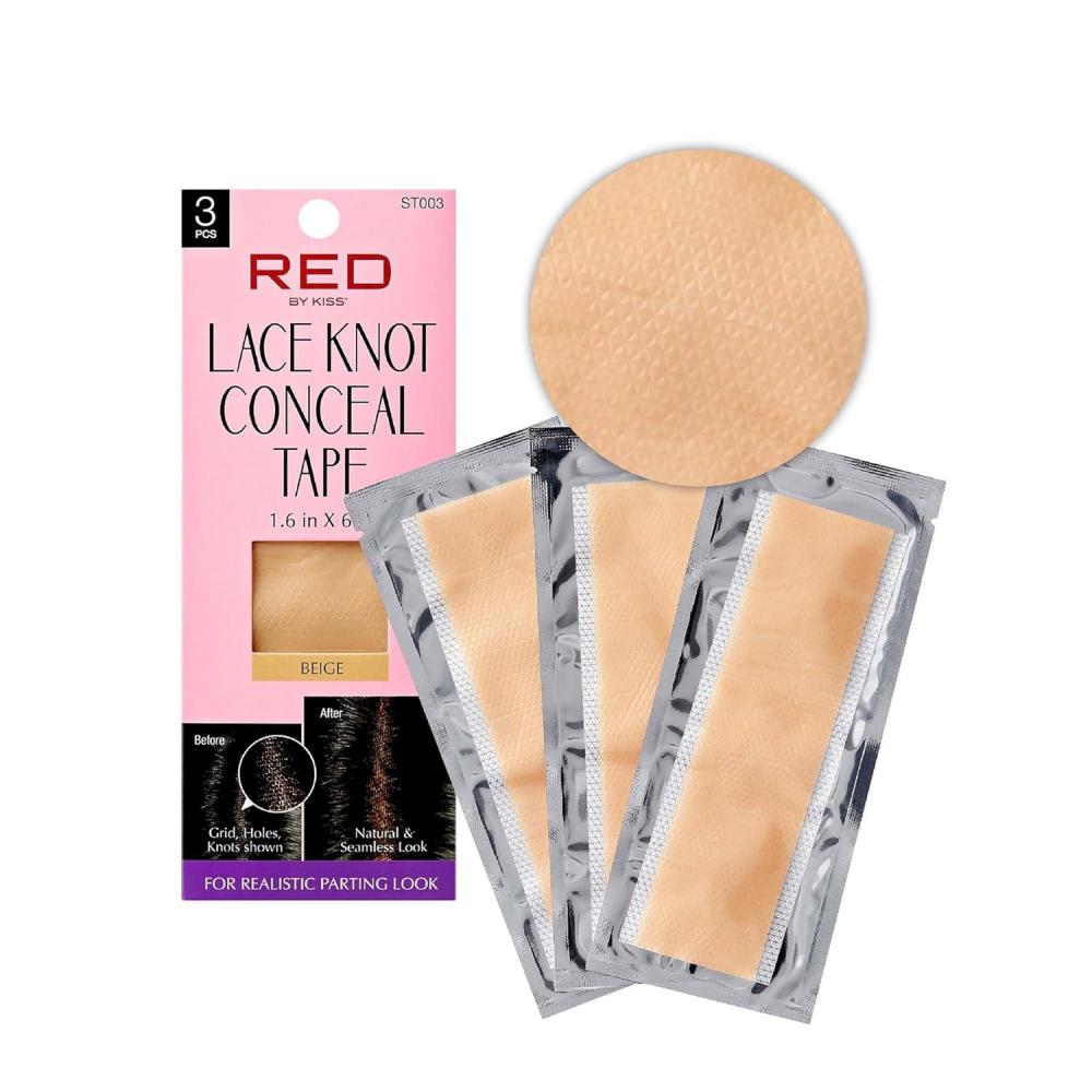 imageRed by Kiss Lace Knot Conceal Tape UltraThin ampamp SkinLike Silicone Wig Tape for Lace Wig Grids ampamp Knots Reusable ampamp SweatResistant Strong Hold Lightweight Beige RollBeige