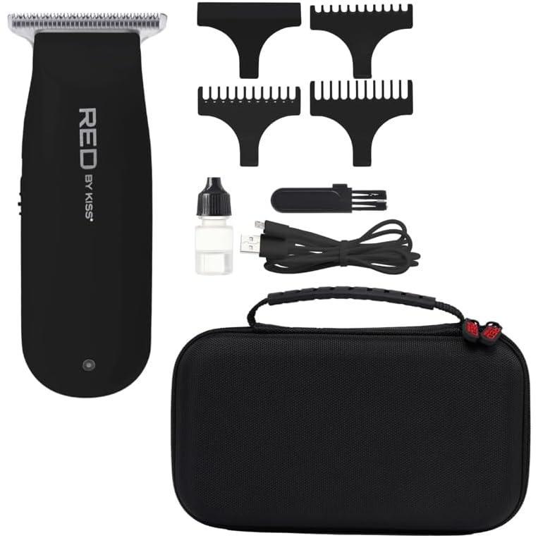 imageRed by Kiss Mini Cordless Hair Clipper ampamp Grooming Portable Organizer Bag