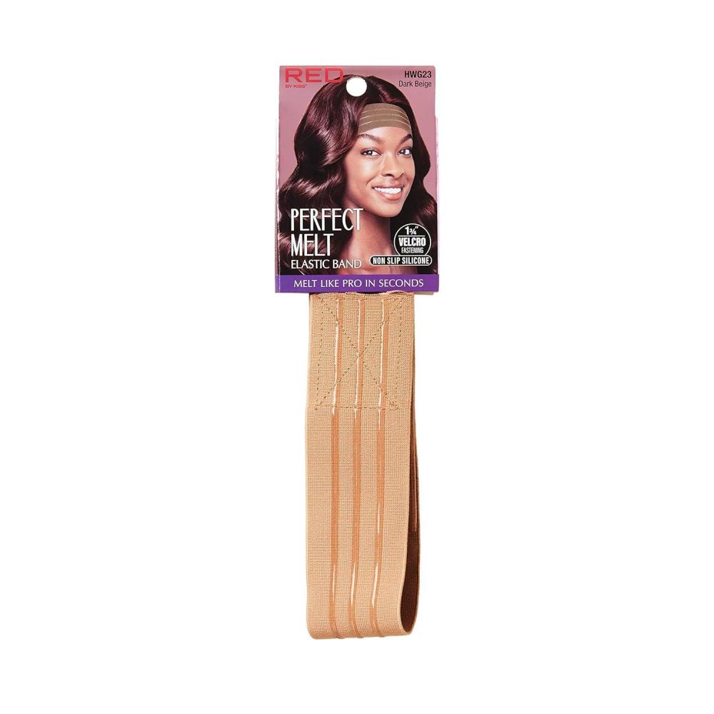 imageRed by Kiss Perfect Melt Elastic Band NonSlip Silicone Band for Wigs Ultimate Comfort Perfect Lace Frontal Wig Band 134 Dark Beige