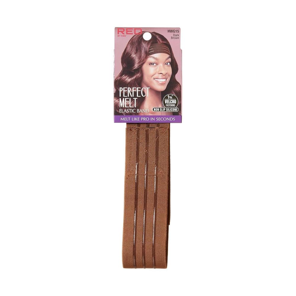 imageRed by Kiss Perfect Melt Elastic Band NonSlip Silicone Band for Wigs Ultimate Comfort Perfect Lace Frontal Wig Band 134 Dark Brown