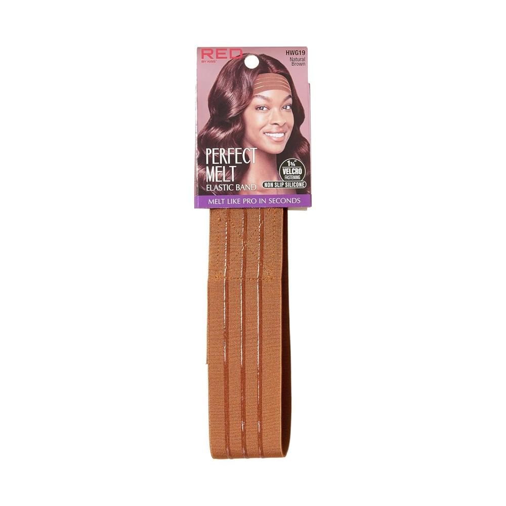 imageRed by Kiss Perfect Melt Elastic Band NonSlip Silicone Band for Wigs Ultimate Comfort Perfect Lace Frontal Wig Band 134quot Natural Brown