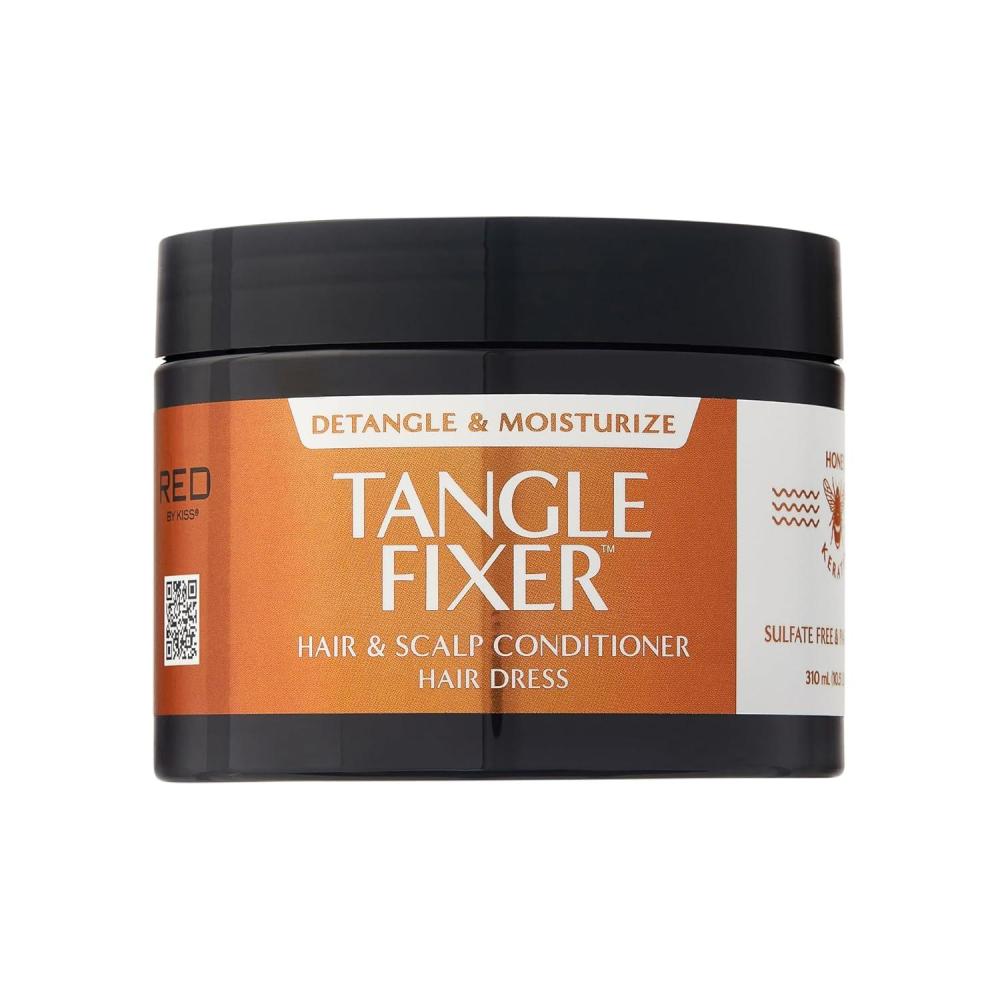 imageRed by Kiss Tangle Fixer with Honey ampamp Keratin SulfateFree Intensive Detangling Treatment for Shine ampamp Frizz Protection Mango ampamp Peach ScentConditioner Hair DressGrease