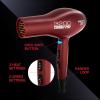 RED PRO 3200 Turbo Pro Detangler AC Hair Dryer & Red by Kiss Heat Protector Spray Bundle
