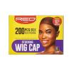 RED STOCKING WIG CAP, 200PCS Bulk Box Secures your hair, long lasting, stays in place, light, lightweight, breathable, wig comfortable (Beige)(Dark Brown)