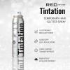 Red By Kiss Tintation Glitter Spray – Long-Lasting Body & Hair Sparkle, Quick-Drying, Waterproof for Events, Parties, Festival Rave, Prom, & Cheerleader (Silver)(Silver)