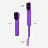 Red by Kiss 2-in-1 Foldable Comb & Edge Brush with Travel Case, Compact Palm-Sized Design, 100% Soft Boar Bristles for Smooth Hair & Edge Control, Portable Hair Styling Tool (Pink)(Purple)