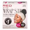 Red by Kiss Hair Wrapping Strip, Ultra Strong 2X Longer Stretch, 40 Strips, Suitable for Wet/Dry Hair, White, Styling Paper for Sleek Hairstyles (3.5″, Black, 1 PACK)(264 Count (Pack of 1))