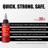 Red by Kiss Quick Dry Hair Bonding Glue, Professional Strong & Long-Lasting Weave Adhesive, Formaldehyde Free, Aloe Vera & Biotin Infused, Quick Weaving & Hair Extensions (8 fl.oz)(2 fl.oz)