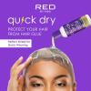Red by Kiss Quick Dry Hair Protective Liquid Cap, Strong Lightweight Protection from Weaves Glue Damage, Fast Application, Quick Drying, & Easy Removal, Keratin & Tea Tree Enriched (Black, 2oz)(Clear)