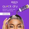 Red by Kiss Quick Dry Hair Protective Liquid Cap, Strong Lightweight Protection from Weaves Glue Damage, Fast Application, Quick Drying, & Easy Removal, Keratin & Tea Tree Enriched (Black, 2oz)(Black)