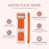 Red by Kiss Satin Flexi Heatless Curling Rods, Damage Free & Frizz Free No Heat Soft Curls, Silky Satin to Prevent Breakage, Comfortable Pin-Free Styling, Gentle Rollers for All Hair Types(Orange)