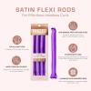 Red by Kiss Satin Flexi Heatless Curling Rods, Damage Free & Frizz Free No Heat Soft Curls, Silky Satin to Prevent Breakage, Comfortable Pin-Free Styling, Gentle Rollers for All Hair Types(Purple)