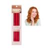 Red by Kiss Satin Flexi Heatless Curling Rods, Damage Free & Frizz Free No Heat Soft Curls, Silky Satin to Prevent Breakage, Comfortable Pin-Free Styling, Gentle Rollers for All Hair Types(Red)