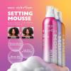 Red by Kiss Setting Mousse Braid Frizz Control, Curl Definition, Shine, Maximize Volume, Ultimate Hold, Long Lasting, Non Sticky Creamy Foam Style Perfector (12 Ounces, Braid Perfector)(Curl Enhancer)