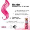 Red by Kiss Tintation Temporary Hair Color Spray 2.82oz, Quick-Dry & Smudge-Proof, Vivid Color Washable Hair Dye, Styling Spray Cosplay Halloween Birthday Party Festival (Atomic Pink)