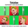 Red by Kiss Tintation Temporary Hair Color Spray 2.82oz, Quick-Dry & Smudge-Proof, Vivid Color Washable Hair Dye, Styling Spray Cosplay Halloween Birthday Party Festival (Neon Green)