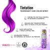 Red by Kiss Tintation Temporary Hair Color Spray 2.82oz, Quick-Dry & Smudge-Proof, Vivid Color Washable Hair Dye, Styling Spray Cosplay Halloween Birthday Party Festival (Vivid Violet)