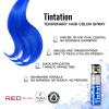 Red by Kiss Tintation Temporary Hair Color Spray 2.82oz, Quick-Dry & Smudge-Proof, Vivid Color Washable Hair Dye, Styling Spray Cosplay Halloween Birthday Party Festival (Blue Moonlight)