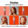 Red by Kiss Tintation Temporary Hair Color Spray 2.82oz, Quick-Dry & Smudge-Proof, Vivid Color Washable Hair Dye, Styling Spray Cosplay Halloween Birthday Party Festival (Mango Tango)