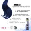 Red by Kiss Tintation Temporary Hair Color Spray 2.82oz, Quick-Dry & Smudge-Proof, Vivid Color Washable Hair Dye, Styling Spray Cosplay Halloween Birthday Party Festival (Blue Black)