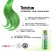 Red by Kiss Tintation Temporary Hair Color Spray 2.82oz, Quick-Dry & Smudge-Proof, Vivid Color Washable Hair Dye, Styling Spray Cosplay Halloween Birthday Party Festival (Neon Green)