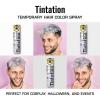 Red by Kiss Tintation Temporary Hair Color Spray 2.82oz, Quick-Dry & Smudge-Proof, Vivid Color Washable Hair Dye, Styling Spray Cosplay Halloween Birthday Party Festival (Phantom White)