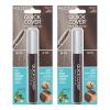 RED by KISS Quick Cover Root Touch Up Rescue (Dark Brown 2 Pack), Mascara Natural Water-Resistant Temporary Gray Concealer Cover Up Brush for Hair Mustache & Beard, Formulated with Jojoba Oil