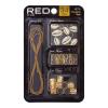 RED by Kiss Dreadlock Jewelry Complete Kit Braid Charms Hair Cuffs Hair Rings Metallic Cord for Women Hair Decorations (Kit 4)(Kit 1)