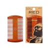 RED by Kiss Premium Wood Men Long Beard Comb, Easy Detangling and Styling, Durable Design for Gentle Beard Hair & Mustache Grooming Essential, No Snagging & Pulling, Maximize Conditioning(Dual Side Comb)