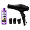 Red Pro 3500W Turbo Titanium Blow Dryer with Detangler Comb & Hair Protector Serum