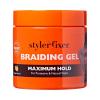 Red by Kiss Braiding Gel Extreme Hold Styler Fixer for Box Braids & Cornrows, Hydrating, Conditioning, Long-Lasting Frizz Control, 4C Moisturizing, Nourishing High Shine (1 fl. oz.)(Orange)