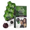 Red by Kiss Color Change Shampoo – Permanent Hair Color with 100% Gray Coverage, Quick 7-10 Minute Formula, No Tools Needed, Herbal Extracts, Includes 3 Shampoo Pouches(Deep Wine)