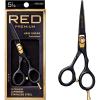 Red by Kiss Premium Artisan Professional Hair Shears, Ice Tempered Japanese Stainless Steel Scissors, Sharp Blades for Precise Cutting, Ergonomic & Adjustable Tension Screw (Thinning, 6.5in)(Straight)