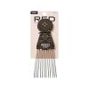 Red by Kiss Soul Pik Afro Comb, Scalp-Safe Skin Friendly Metal Teeth, For Curly & Straight Hair, Durable & Elegant Hairdressing Tool, Fashion Stylish for Daily Styling (Majestic Straight, Long)(Imperial Fan)