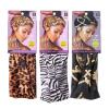 Red by Kiss Wide Silky Headwrap 7″ Extra Wide Turban Headbands 3 PACK (Black, Yellow, Pink)(Leopard  Zebra  Luxury)