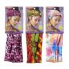 Red by Kiss Wide Silky Headwrap 7″ Extra Wide Turban Headbands 3 PACK (Black, Yellow, Pink)(Pink Leopard  Aztec  Tie Dye)