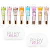 Ruby Kisses Broadway Vita-Lip Clear Lip Gloss 8pcs & Clear Makeup Bag 2pcs