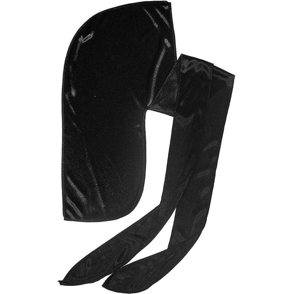 imageRed by Kiss Silky Satin Durag Premium Smooth Silky Durag for Men ampamp Women 360 Waves Headwraps Black