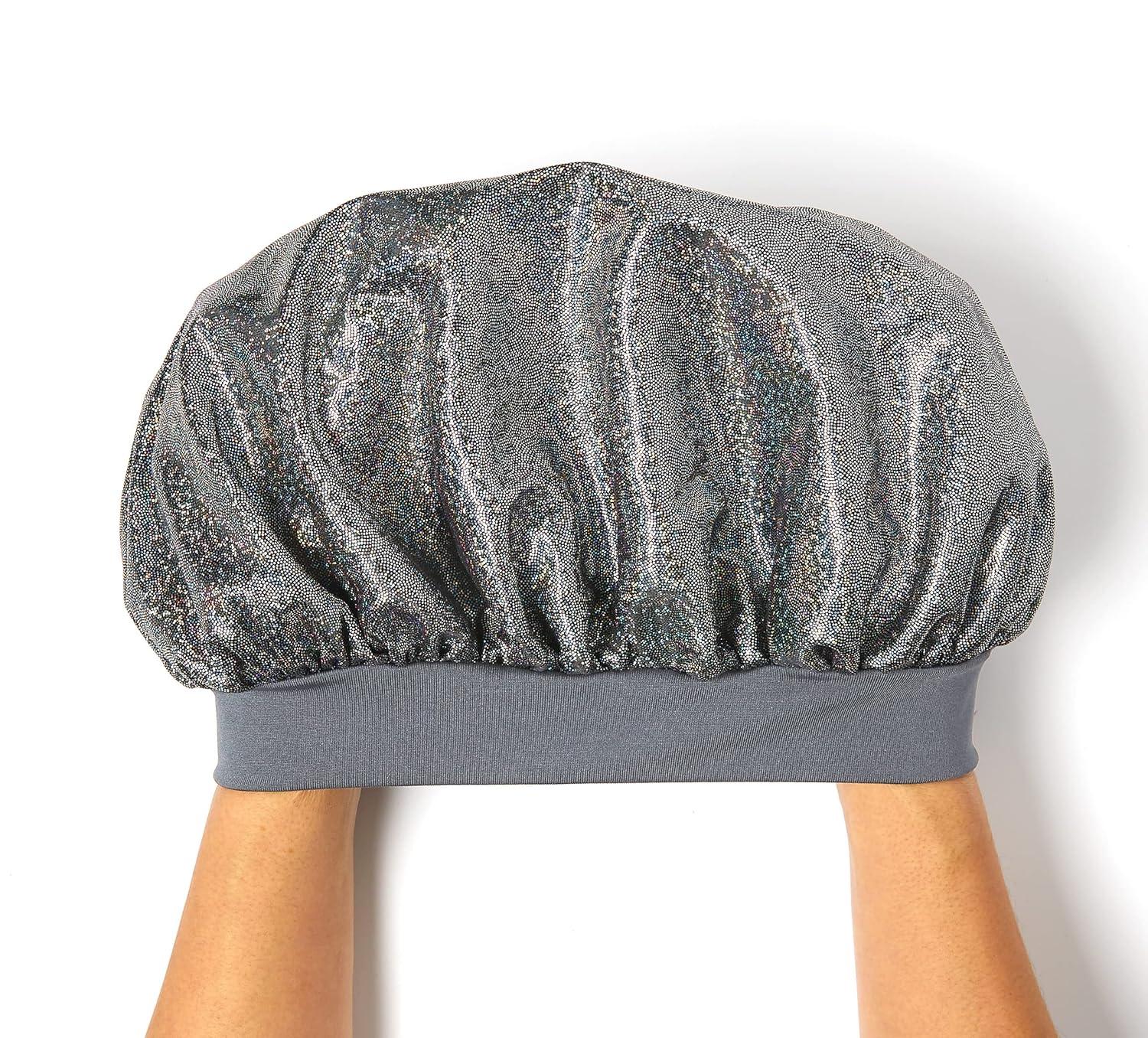 imageRed By Kiss Glitter Bonnet Premium Quality Sleeping Hair Bonnet Hair Cap Super Jumbo Black PearlBlack