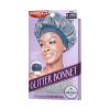 Red By Kiss Glitter Bonnet Premium Quality Sleeping Hair Bonnet Hair Cap, Super Jumbo (Black Pearl)(Black)