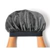 Red By Kiss Glitter Bonnet Premium Quality Sleeping Hair Bonnet Hair Cap, Super Jumbo (Black Pearl)(Jet Black Pearl)