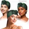 Red by Kiss Galaxy Top Knot Turban Headwrap Pre Tied Bonnet Hair Cover Beanie Cap(Green Galaxy)