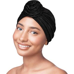 Red by Kiss Galaxy Top Knot Turban Headwrap Pre Tied Bonnet Hair Cover Beanie Cap(Black)