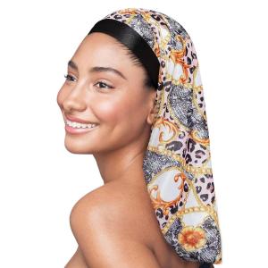 Red by Kiss Silky Braid Bonnet Sleep Cap, Frizz Free Bonnet (Luxe Pink)(Luxe Pink)