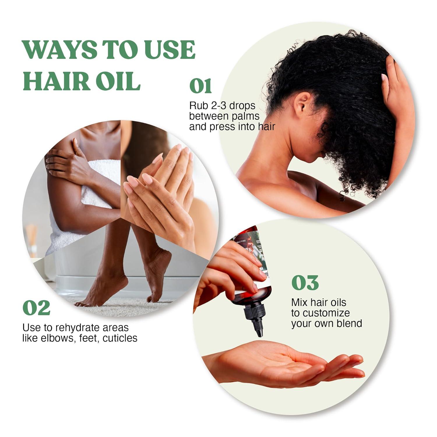 imageRed by Kiss Professional 999 Natural Hair Oil Organic Vegan Oil Blend for Hair Growth ampamp Refresh Biotin Infused Nourish ampamp Add Shine ampamp Smooth Rosemary ampamp Mint 25 Fl OzJamaican Castor