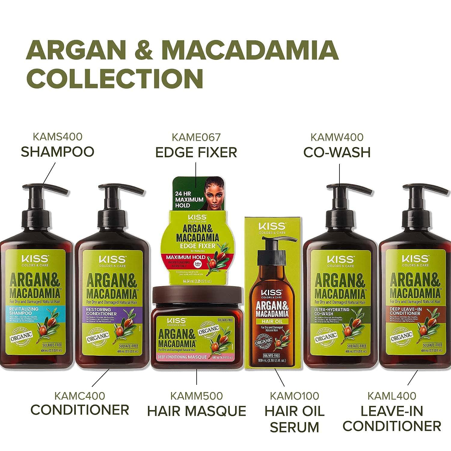 image:imageKISS Argan amp Macademia Reparative Hair Oil Serum 100mL 338 US floz338 Fl Oz Pack of 1