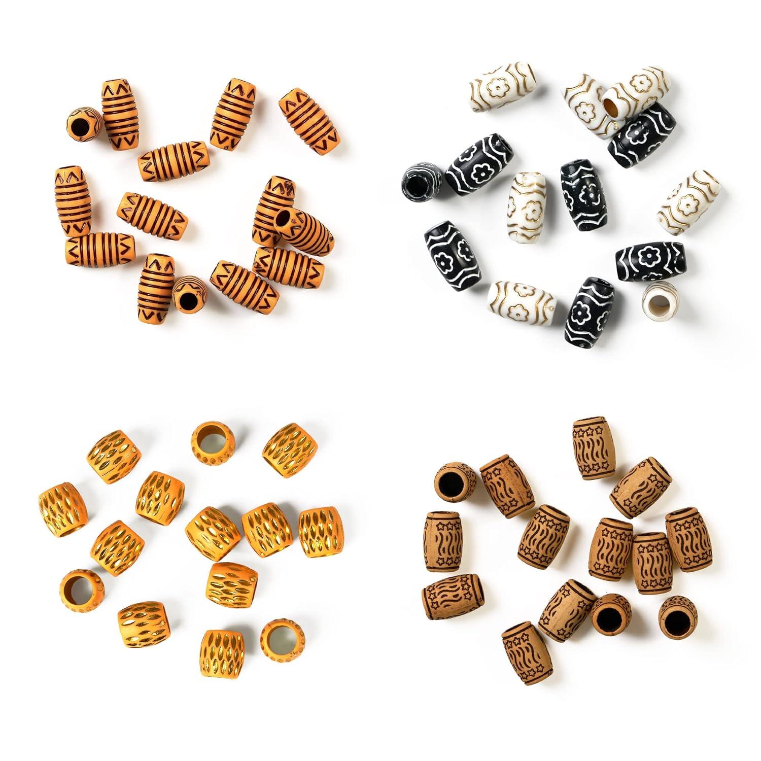 image:imageRed by Kiss Hair Charms 56PCS Dreadlock Jewelry Braid Charms Hair Cuffs for Women Hair Decorations Pack of 1