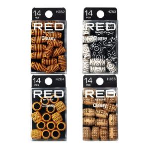 Red by Kiss Hair Charms 56PCS Dreadlock Jewelry Braid Charms Hair Cuffs for Women Hair Decorations, Pack of 1